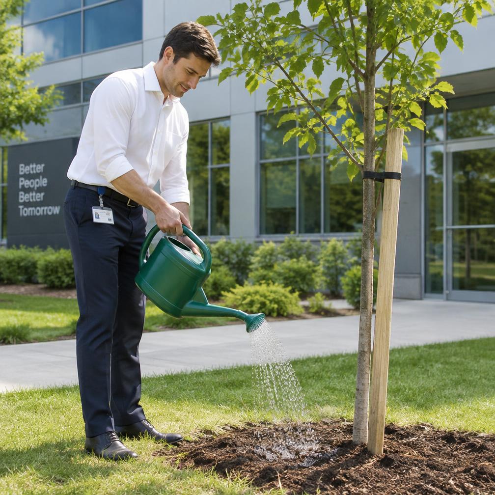 Bilal @ NexTech planting trees in Islamabad